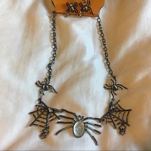 Spider necklace and matching earrings